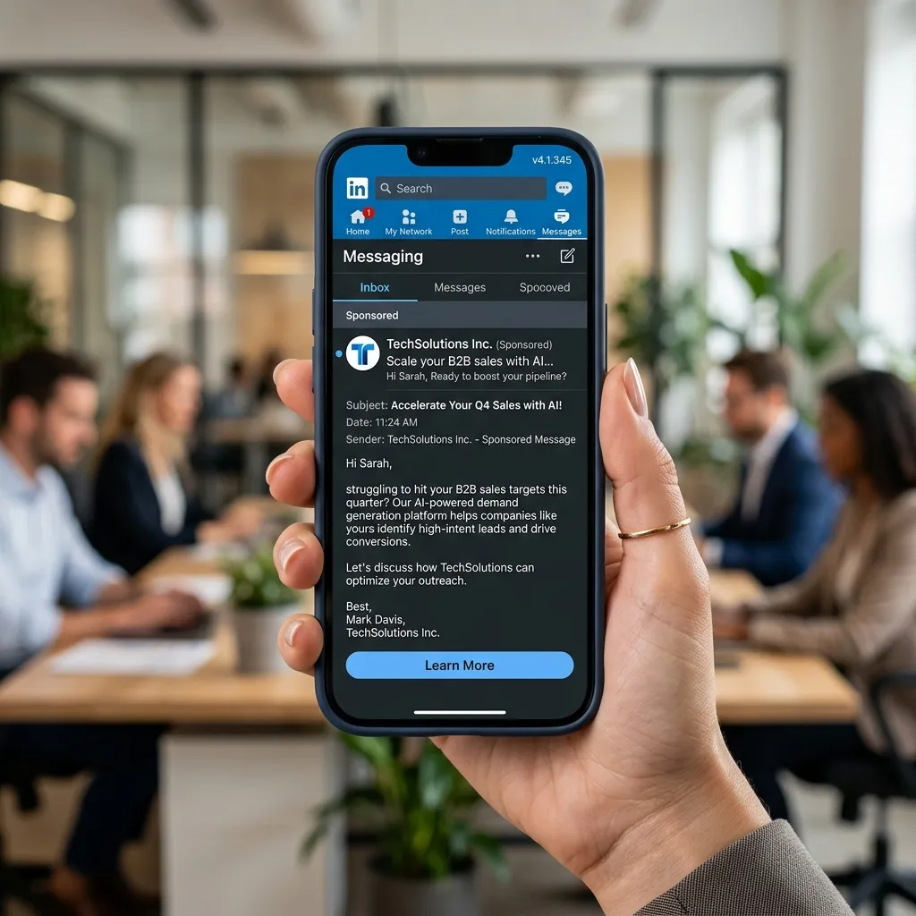 Visuel de campagne de messagerie sponsorisée